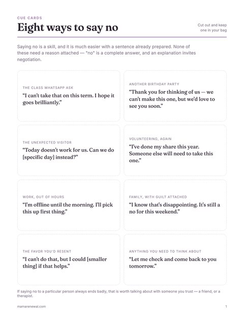 Say-No Cue Cards preview