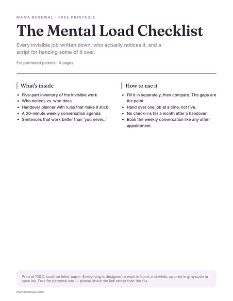 The Mental Load Checklist preview
