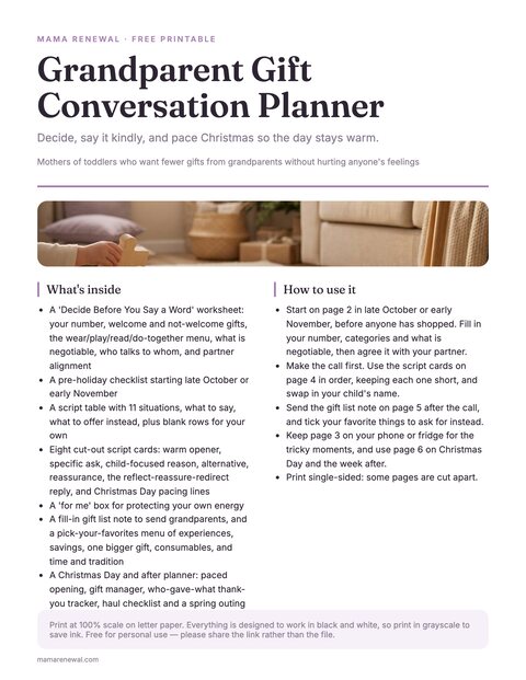 Grandparent Gift Conversation Planner preview