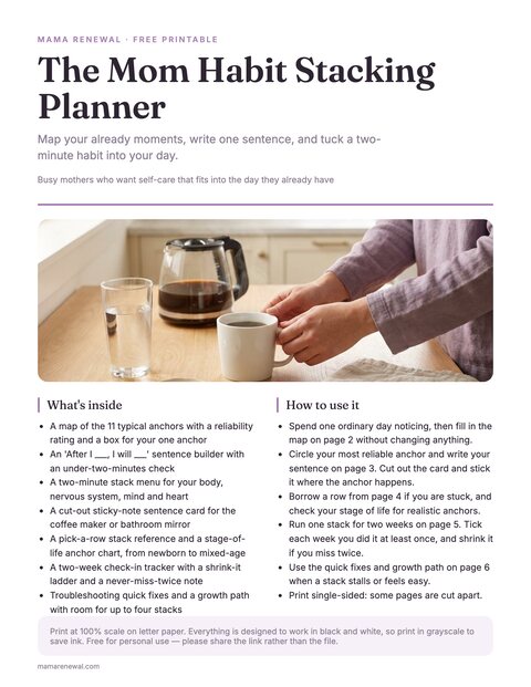 The Mom Habit Stacking Planner preview